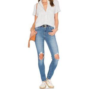 Levi’s 721 high rise skinny ripped indigo jeans 26